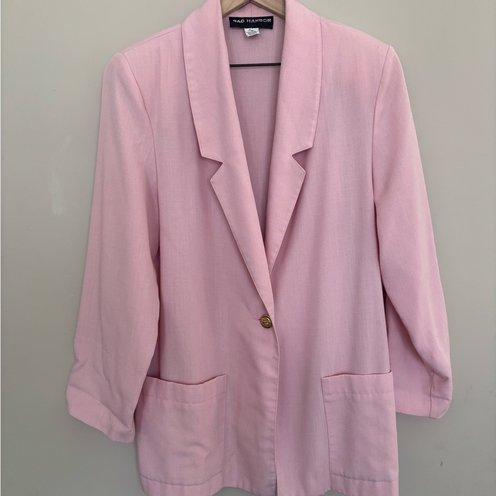 Vintage Sag Harbor Pink Blazer pastel